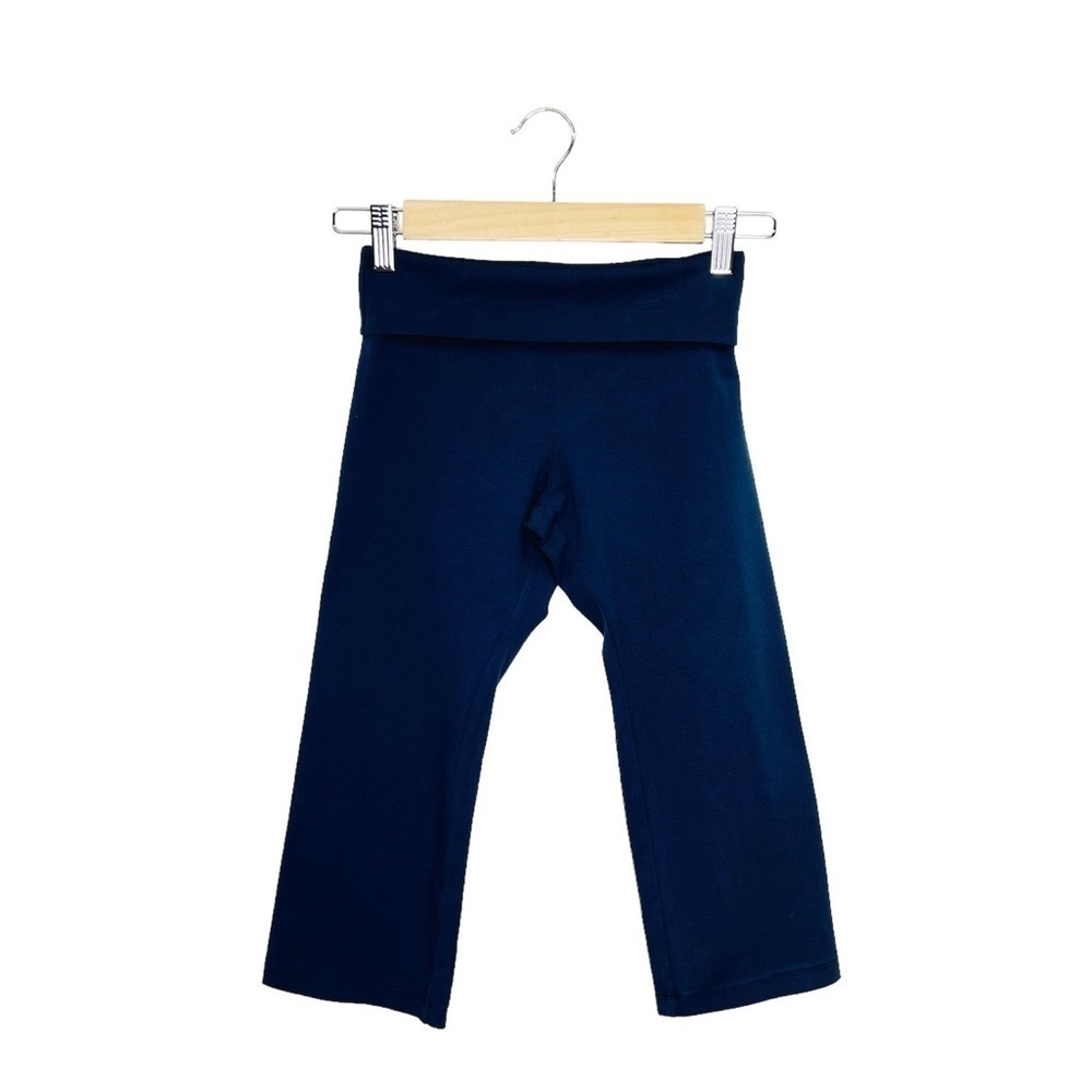 Solow Foldover Crop Legging Girl’s Size Medium (10-12) Navy Blue so low New NWT
